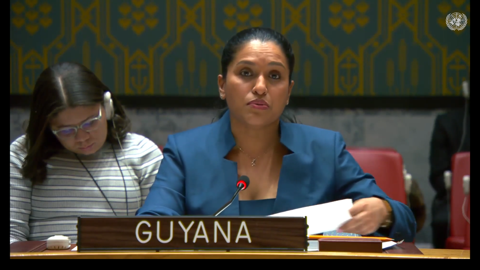 Amb. Trishala Persaud delivering statement on Ukraine
