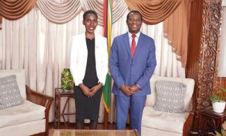 FOREIGN MINISTER RECEIVES COURTESY CALL FROM AMBASSADOR- DESIGNATE OF SURINAME